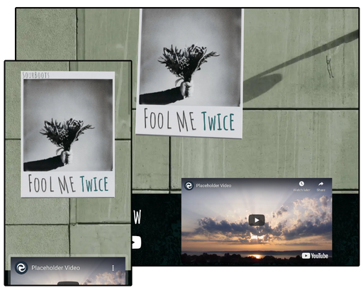 Band Demo screenshot, mobile and desktop views